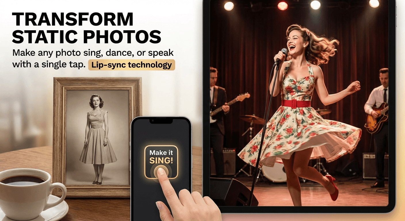 Animate Photos with AI feature demonstration