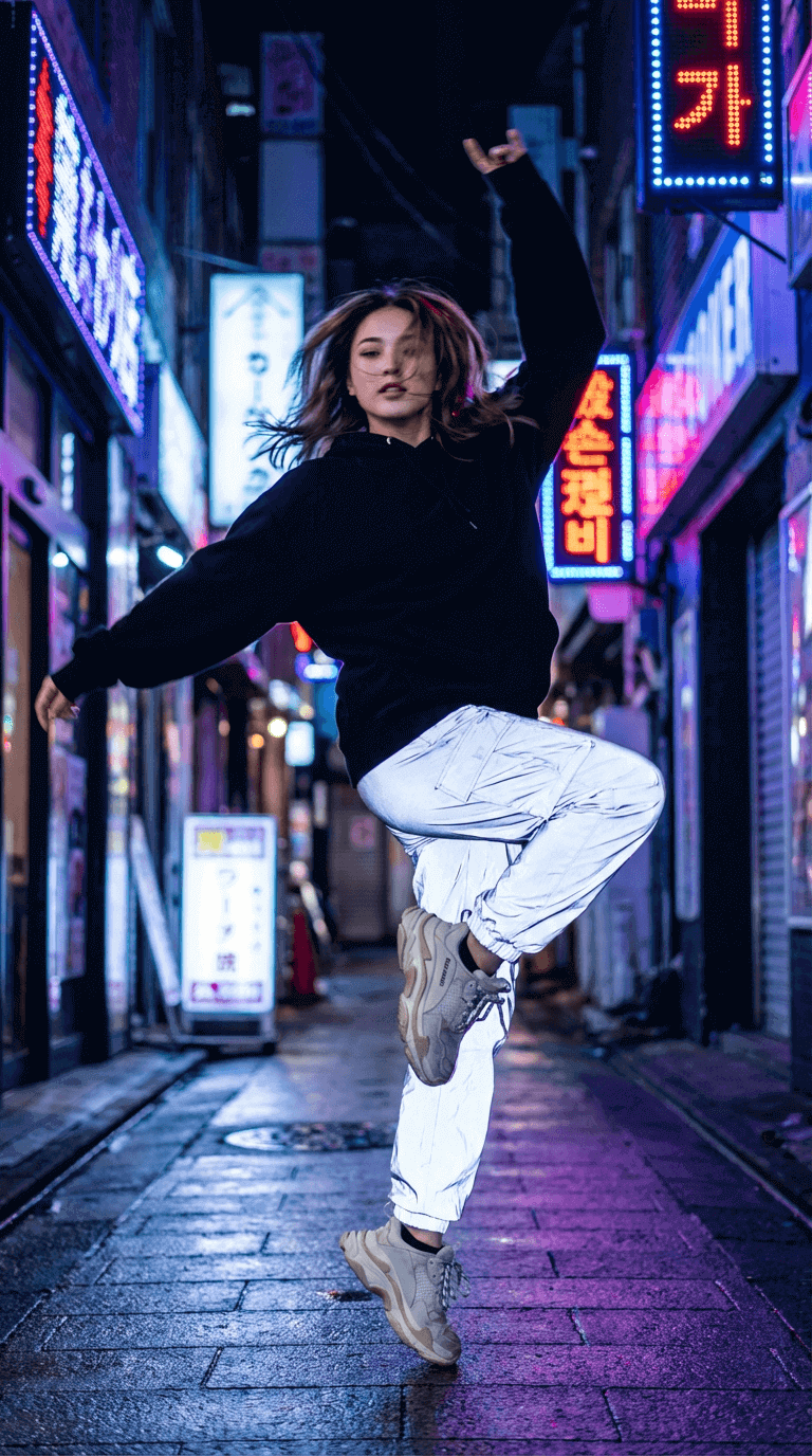 Dynamic Dance Move template for AI video generation